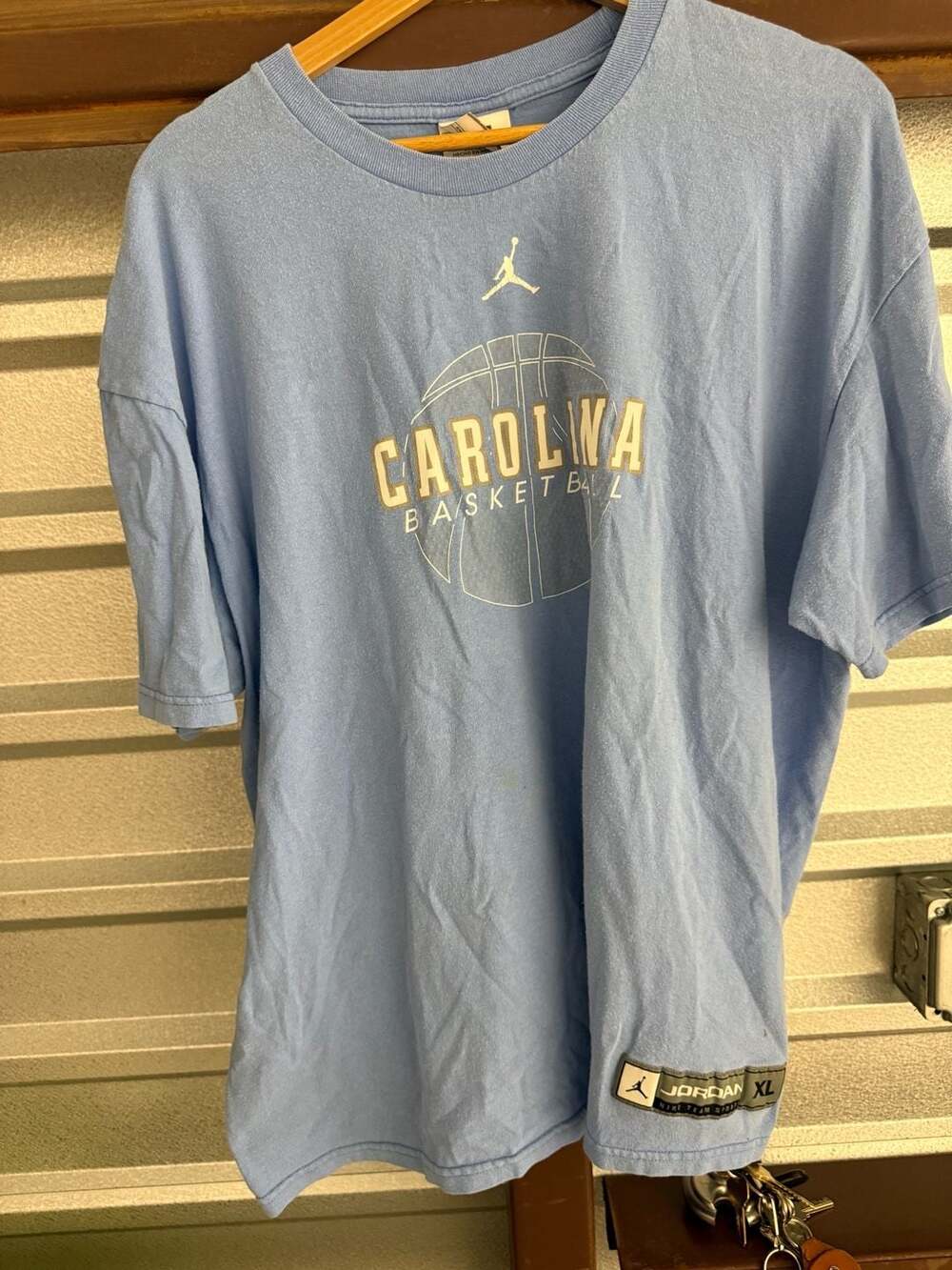 Jordan UNC Carolina Basketball Size XL T-Shirt Blue Nike Team Sports